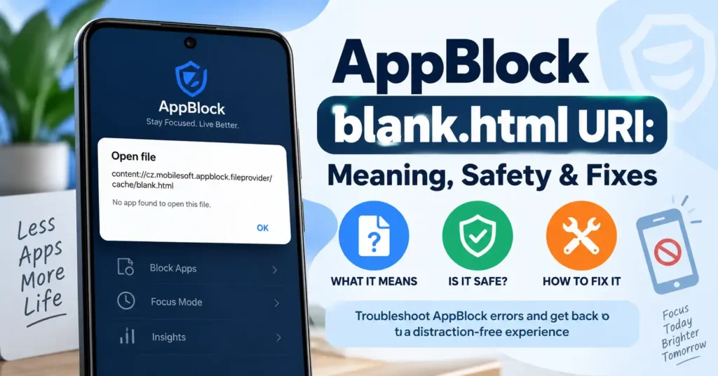 AppBlock blank.html URI Meaning, Safety & Fixes